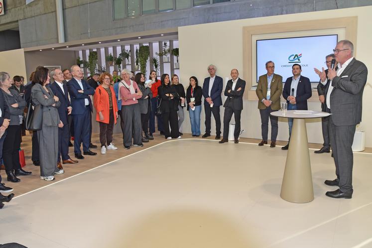 Mercredi 25 février, à Paris. Le Crédit agricole d'Île-de-France a organisé un moment convivial durant le Salon de l'agriculture pour célébrer l'opération #OnAtous1CôtéAgri.
