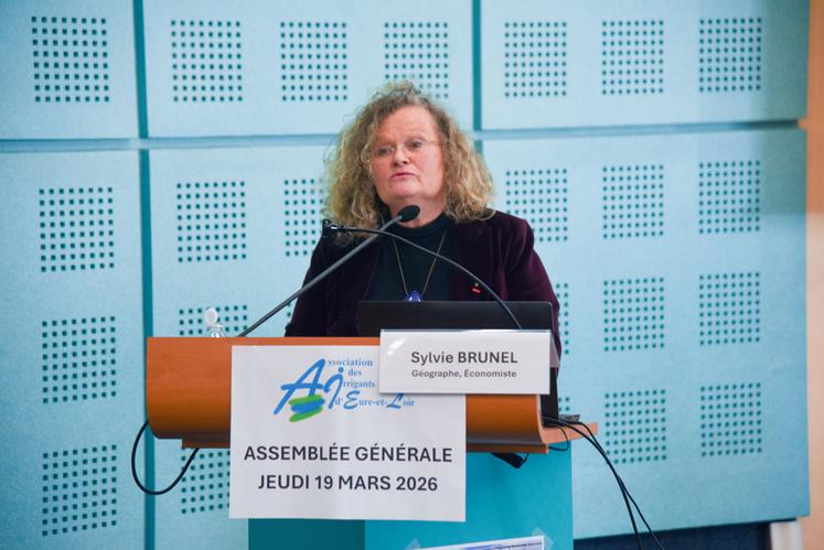 Jeudi 19 mars, à Chartres. L'assemblée générale de l'AIEL a permis à Sylvie Brunel de remonter le moral de tous les agriculteurs.