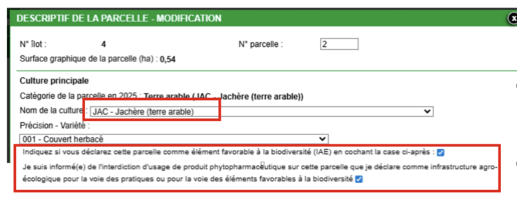 Attention à bien cocher les cases.