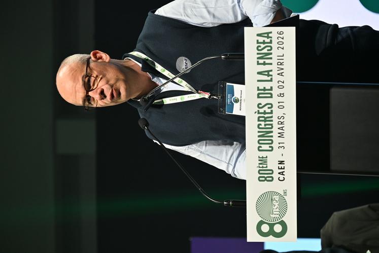 Arnaud Rousseau lors du 80e congrès de la FNSEA.