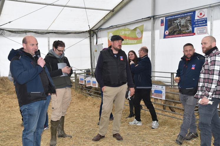 Coulommiers, samedi 28 mars. Ouverture du second concours d'agneaux de boucherie par David Tourte. 