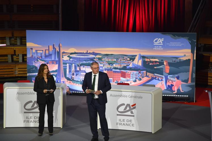 Président du conseil d'administration du Crédit agricole d'Île-de-France, Guillaume Vanthuyne a ouvert et clôturé l'après-midi informatif de l'assemblée générale de la caisse régionale.