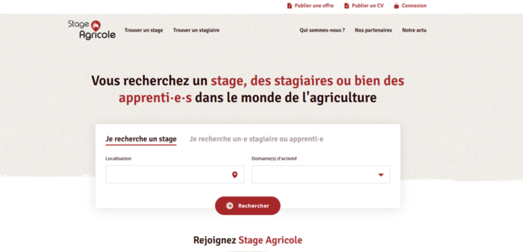 La plateforme en ligne stage-agricole.com permet de découvrir les parcours et formations en agriculture, avec un accès direct aux informations et aux témoignages.