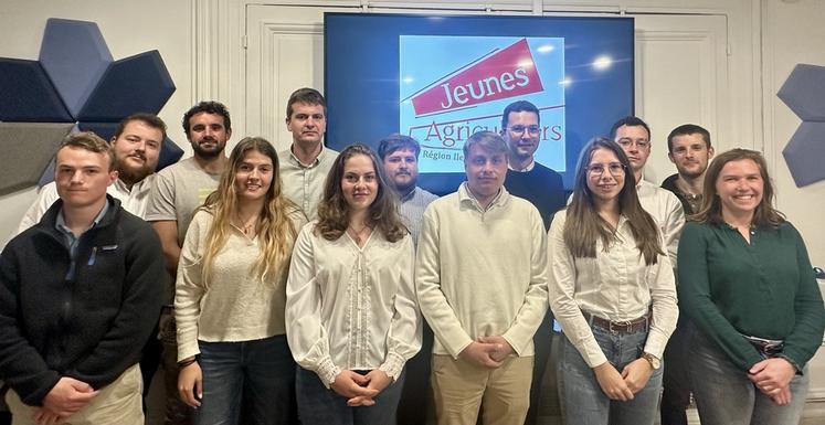 Paris, mercredi 15 avril. Le nouveau conseil d'administration JA région Île-de-France pour la mandature 2026-2028.