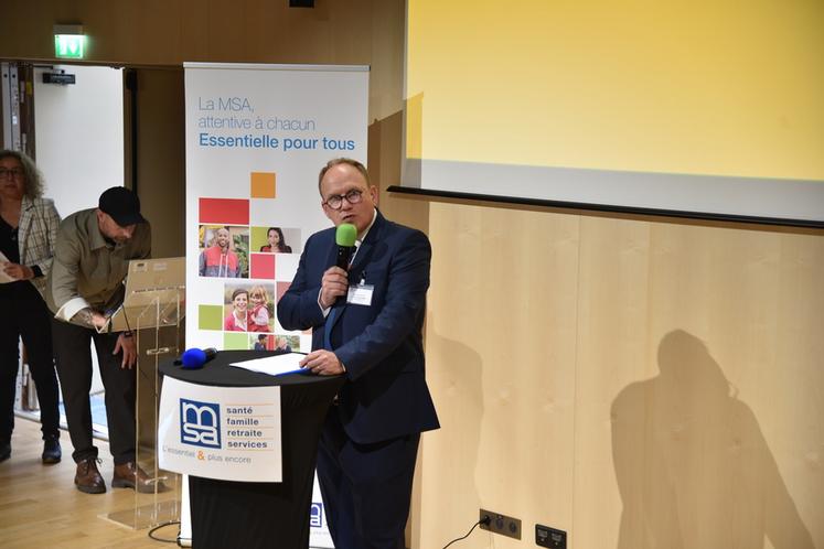 Franck Guichard préside l'assemblée générale de la MSA Île-de-France. 