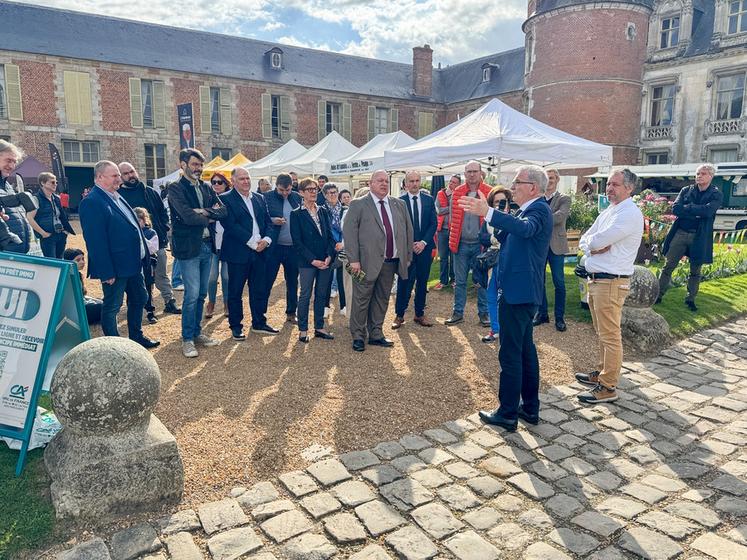 C'est la première fois que le président de la Région, François Bonneau, se rend sur une manifestation de Terres d'Eure-et-Loir. Disponible, il a été à l'écoute des producteurs.