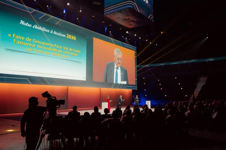 Mardi 28 avril, à Orléans. Plus de 2 200 élus et collaborateurs de Groupama Paris-Val de Loire étaient réunis au Co’met pour la présentation du projet stratégique Symphonie 2030.