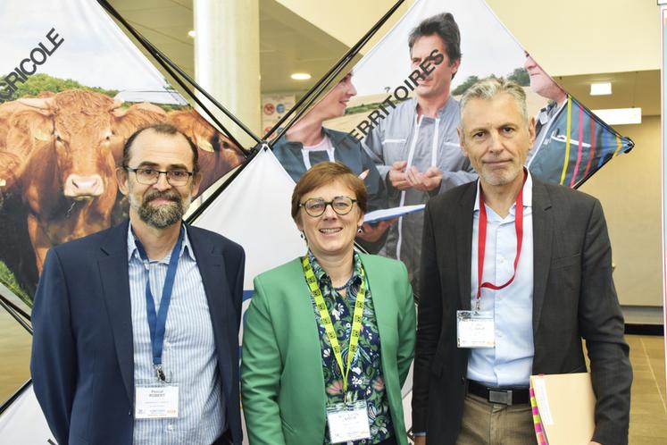 Mardi 7 avril, à Issoudun (Indre). Les cadres de la MSA Berry-Touraine ont fait le point sur les actions 2025. De g. à d. : Pascal Robert, premier vice-président, Anne-Sophie Latour, présidente, et Étienne Le Maur, directeur général. 