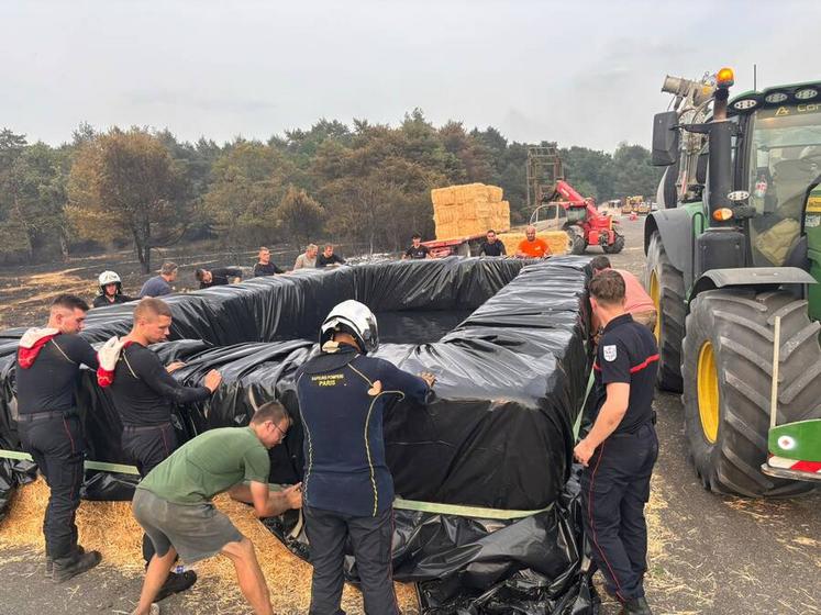 Les agriculteurs ont construit des piscines au cœur de la forêt pour permettre le ravitaillement des hélicoptères bombardiers d'eau.