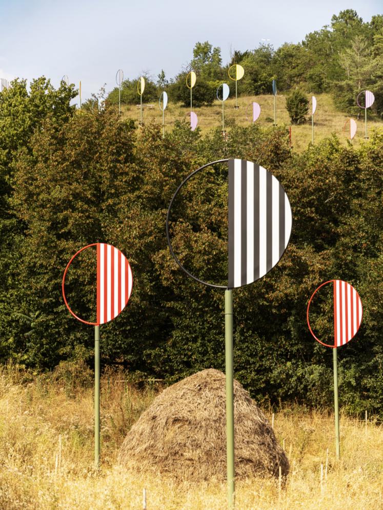 Plantations by Daniel BUREN, exhibition at Musée des Impressionismes de Giverny