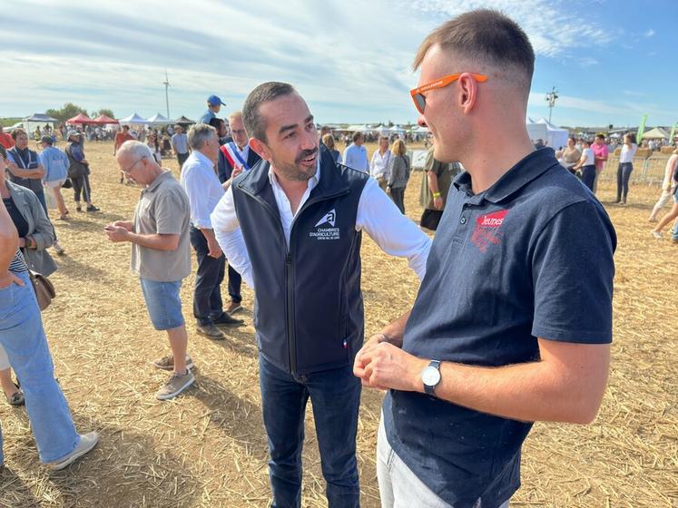 Le président de la chambre régionale d'Agriculture, Maxime Buizard Blondeau, est venu faire un tour sur la Fête.