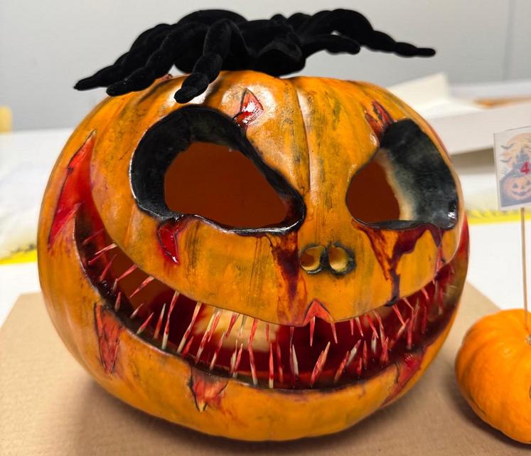 Citrouille sculptée pour Halloween.