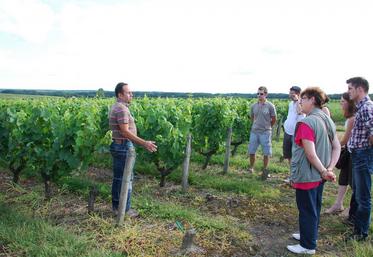 Saint-Romain-sur-Cher, le 7 août. Le vigneron Jean-Pierre Corbin a accueilli les visiteurs dans ses vignes.