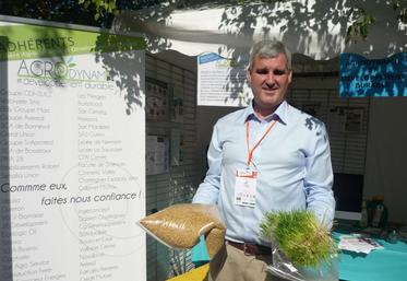 Le 26 septembre, à Chartres. Hugues Chalopin a inventé aux États-Unis un moyen de produire un fourrage sain et nutritif en six jours et cherche des partenariats en France.