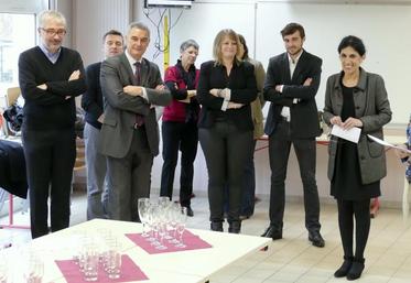 Le 25 novembre, à Mignières. Les différents acteurs impliqués dans le BTS A DATR ouvert à la rentrée par le LEAP Éfagrir Franz-Stock de Mignières ont répondu à l’invitation de sa directrice, Brigitte Lecourt (à d.).