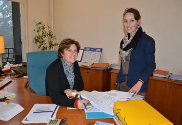Le Chesnay (Yvelines), le 5 janvier. Fabienne Devèze (à g.) a pris le poste de directrice de la chambre d’Agriculture de l’Ile-de-France. 
