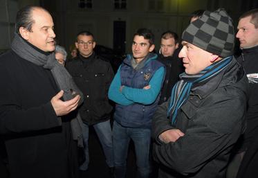 Le 18 février, à Châteaudun. Une délégation de Jeunes agriculteurs a rencontré Jean-Christophe Cambadélis, le premier secrétaire du Parti socialiste.