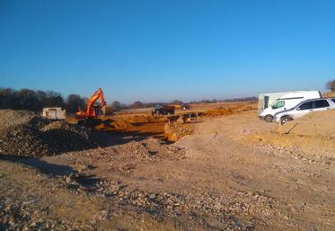 Le chantier de l’unité de méthanisation a débuté au lieu dit Le Champ de l’Homme, à Savigny-sur-Braye. 