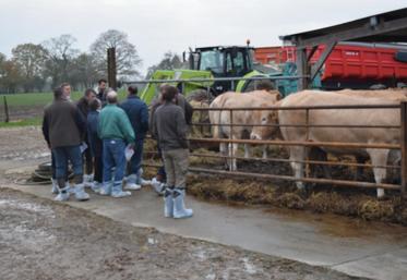 Le 23 novembre, à Oigny. La journée "Bovins allaitants" s’est terminée par la visite de l’élevage de Franck Charrier, "La Brunetière".