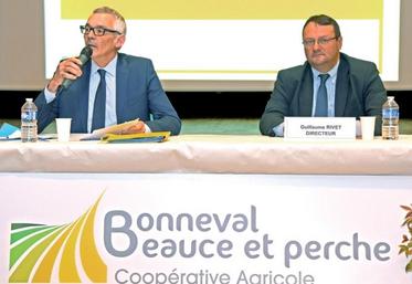 Le 12 décembre, à Bonneval. Le président de la CABBP, Bruno Ferrière (à g.), et son directeur, Guillaume Rivet, ont conduit leur première assemblée générale au terme d’un exercice complet depuis la fusion.


