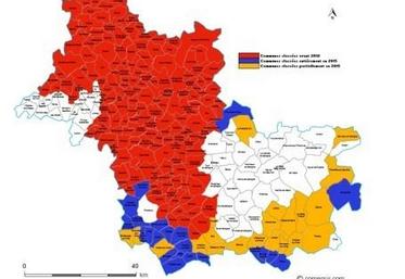 Carte du Loir-et-Cher en zone vulnérable applicable pour la campagne 2016-2017