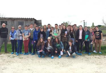 Le 4 avril, les 31 élèves de première STAV ont visité la ferme de Pascal Cazin, éleveur de poulets, pintades et agneaux bio.