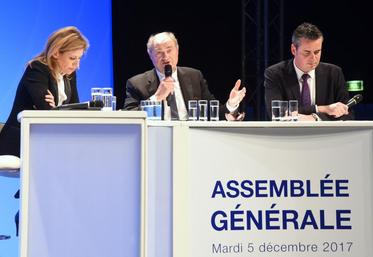 Le 5 décembre, à Chartres. La réunion annuelle d’information du groupe Scael a été l’occasion pour son président Philippe Voyet (au c.) et son directeur, Jean-Sebastien Loyer (à d.), d’annoncer la création d’un agri-quartier sur son site de Lucé.