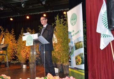 Nangis, mardi 29 mai. Allocution officielle du président de la FDSEA 77, Cyrille Milard.