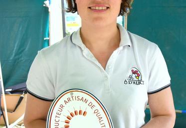 L’éleveuse Alice Challine représentera l’Eure-et-Loir dans la catégorie productrice en finale du concours Talents gourmands 2018. (Photo d’archives)