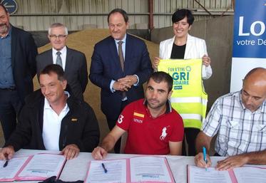 De gauche à droite, au premier rang : Loïc Delion, Simon Gois et Thierry Rondeau. Au second rang : Marc Godet, Gérard Guidat, Hugues Saury et Corinne Melzassard.