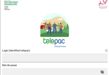 L'application Telepac Géophotos.