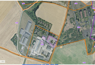 Plan des bâtiments existants.