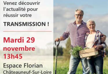 Forum transmission mardi 29 novembre à Châteauneuf-sur-Loire