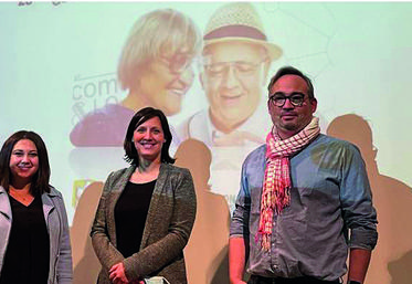 Le 13 décembre, à Châteaudun. La cheffe de projet Digital seniors 28 au LEAP de Nermont, Aléma Zilic (au c.), aux côtés de son initiatrice Ipek Kutlu et du formateur de l'Espace digital senior, Vincent Bouchard, a présenté les projets destinés à favoriser l'assimilation du numérique par les seniors.