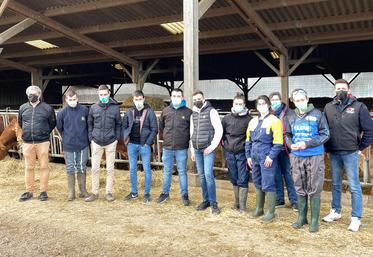 Le 6 janvier, à Saint-Ulphace (Sarthe). Huit élèves de la MFR de Beaumont-les-Autels se sont affrontés lors du concours départemental de jugement de bétail.