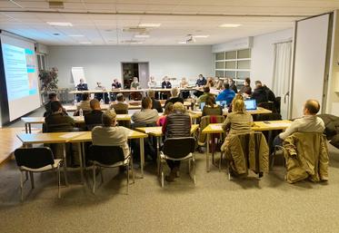Mardi 11 janvier au Chesnay (Yvelines). Les administrateurs de la FDSEA étaient réunis pour le premier temps de travail de l'année.