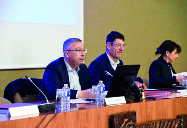 Lundi 14 mars, à Chartres. Une large part de la session de la chambre ­d'Agriculture, présidée par Éric Thirouin, a été consacrée à la crise ­russo-­ukrainienne et ses conséquences.