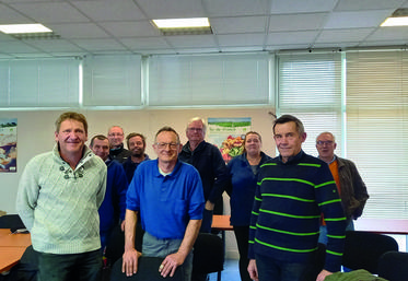 À Cergy (Val-d'Oise), lundi 7 mars, lors de l'assemblée générale du syndicat agricole de Cergy et des communes avoisinantes.