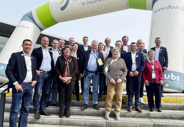 À Besançon (Doubs), mardi 29 mars. Une délégation francilienne a assisté au congrès FNSEA.