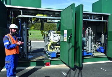 Marchémoret, lundi 11 avril. Le poste de rebours est au cSur d'un important bassin de production de biogaz.