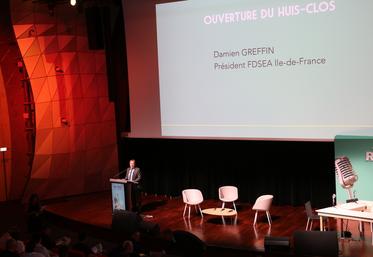 Le 17 mai, à Palaiseau (Essonne). L'assemblée générale de la FDSEA s'est tenue sous la présidence de Damien Greffin.