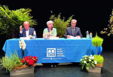 Jeudi 2 juin, à Fleury-les-Aubrais (Loiret). Cendrine Chéron a présidé l'assemblée générale de la MSA Beauce-CSur de Loire.