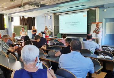 À Alfort (Val-de-Marne) le 4 juillet, lors du séminaire dédié au maillage vétérinaire en Île-de-France organisé par la chambre d'Agriculture.