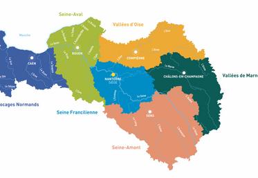 Carte du bassin Seine-Normandie concerné par la révision du Sdage.