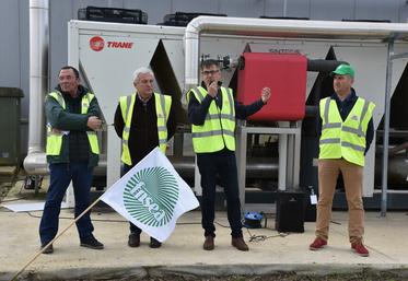 De g. à d.	: Patrick Langlois, Jean-Marie Fortin, Pierre Coisnon et Sébastien Méry. Tous ont pris la parole pour évoquer le choc énergétique et son impact sur les filières agricoles et alimentaires.