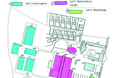 Plan de masse du domaine de Bressonvilliers à Leudeville (Essonne). L’annexe de l’usage des trois lots est disponible sur le site Internet de la ­préfecture (urlr.me/w2LXN).