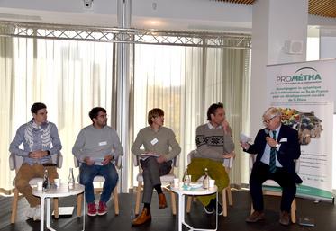 Saint-Ouen-sur-Seine (Seine-Saint-Denis), vendredi 25 novembre. La table ronde animée par Hervé Billet était axée sur la méthanisation, un levier de diversification pouvant faire évoluer les systèmes d'exploitations agricoles.