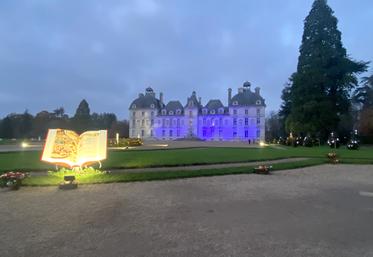La façade extérieure du château de Cheverny s'illumine aux couleurs de Noël dès la nuit tombée pour émerveiller petits et grands. 
