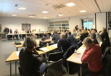 Le 6 décembre au Chesnay (Yvelines), lors du conseil d'administration de la FDSEA Île-de-France. 
