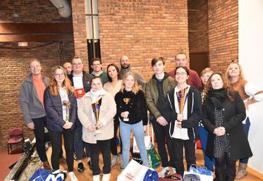 Brie-Comte-Robert, vendredi 2 décembre. Pas de podium mais une estrade pour les trois premiers.